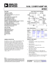 Datasheet AD7623ACPRL manufacturer Analog Devices