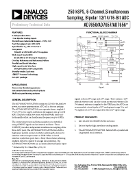 Datasheet AD7656BSTZ-REEL manufacturer Analog Devices