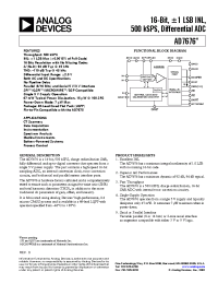 Datasheet AD7676 manufacturer Analog Devices