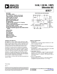 Datasheet AD7677 manufacturer Analog Devices