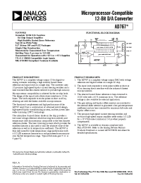 Datasheet AD767A2 manufacturer Analog Devices