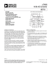 Datasheet AD7701AQ manufacturer Analog Devices
