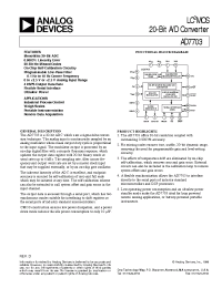 Datasheet AD7703 manufacturer Analog Devices