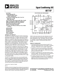 Datasheet AD7710SQ manufacturer Analog Devices