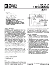 Datasheet AD7715AN-5 manufacturer Analog Devices