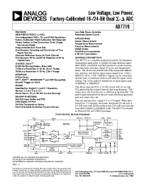 Datasheet AD7719 manufacturer Analog Devices