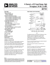 Datasheet AD7734 manufacturer Analog Devices