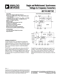 Datasheet AD7741BR manufacturer Analog Devices