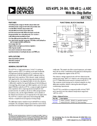 Datasheet AD7762BSVZ manufacturer Analog Devices