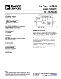 Datasheet AD7788BRMZ-REEL1 manufacturer Analog Devices