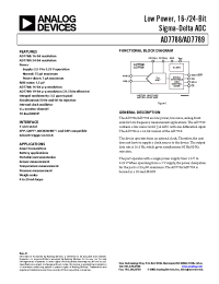Datasheet AD7789 manufacturer Analog Devices