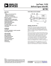 Datasheet AD7790BRM manufacturer Analog Devices