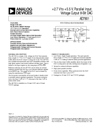 Datasheet AD7801 manufacturer Analog Devices