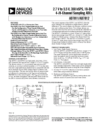 Datasheet AD7812YRU производства Analog Devices