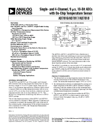 Datasheet AD7816-7818 manufacturer Analog Devices