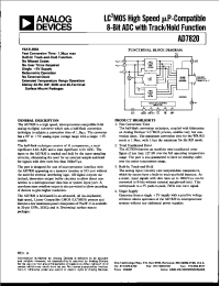 Datasheet AD7820U manufacturer Analog Devices