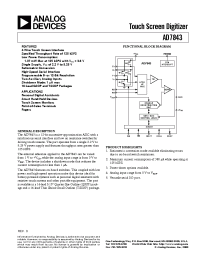 Datasheet AD7843ARQ-REEL7 manufacturer Analog Devices