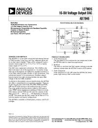 Datasheet AD7846JN manufacturer Analog Devices