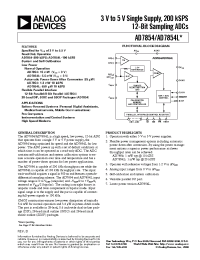 Datasheet AD7854AQ manufacturer Analog Devices