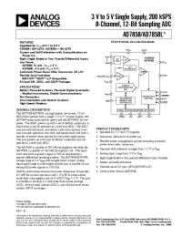 Datasheet AD7858 manufacturer Analog Devices