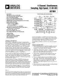 Datasheet AD7864AS-1 manufacturer Analog Devices