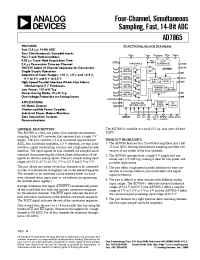 Datasheet AD7865-1 manufacturer Analog Devices