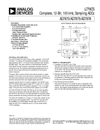 Datasheet AD7870J manufacturer Analog Devices