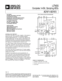 Datasheet AD7872JN manufacturer Analog Devices