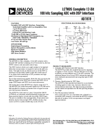 Datasheet AD7878JP manufacturer Analog Devices