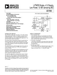 Datasheet AD7880 manufacturer Analog Devices