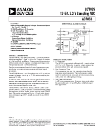 Datasheet AD7883 manufacturer Analog Devices