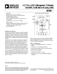 Datasheet AD7887AR manufacturer Analog Devices