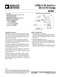 Datasheet AD7893A-3 manufacturer Analog Devices
