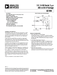 Datasheet AD7894A-10 manufacturer Analog Devices