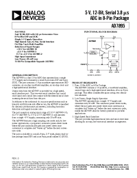 Datasheet AD7895-2 manufacturer Analog Devices
