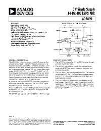 Datasheet AD7899A manufacturer Analog Devices