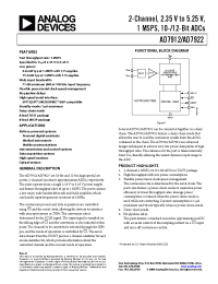 Datasheet AD7912ARM-REEL manufacturer Analog Devices
