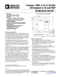 Datasheet AD7914BRU manufacturer Analog Devices