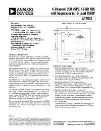 Datasheet AD7923BRU manufacturer Analog Devices