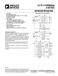 Datasheet AD7945 manufacturer Analog Devices