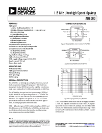Datasheet AD8000 manufacturer Analog Devices