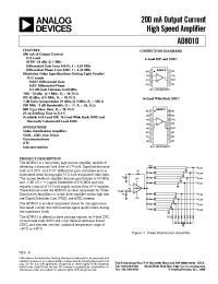 Datasheet AD8010AR manufacturer Analog Devices