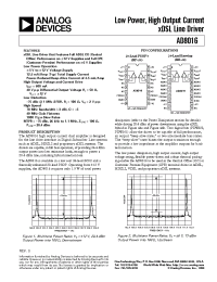 Datasheet AD8016A manufacturer Analog Devices