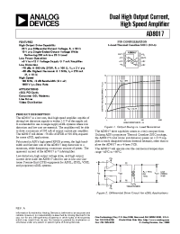 Datasheet AD8017AR-REEL7 manufacturer Analog Devices