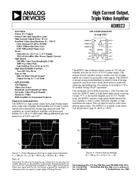 Datasheet AD8023A manufacturer Analog Devices