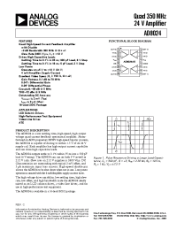 Datasheet AD8024AR manufacturer Analog Devices