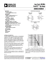 Datasheet AD8034ART-REEL manufacturer Analog Devices