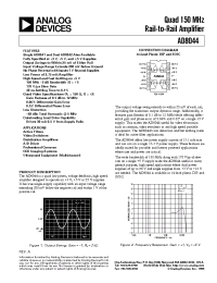 Datasheet AD8044AR-14-REEL manufacturer Analog Devices