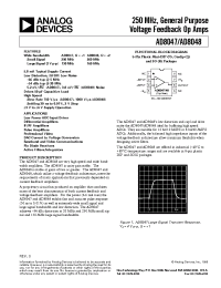 Datasheet AD8048-EB manufacturer Analog Devices