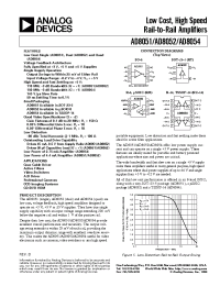 Datasheet AD8051AR manufacturer Analog Devices